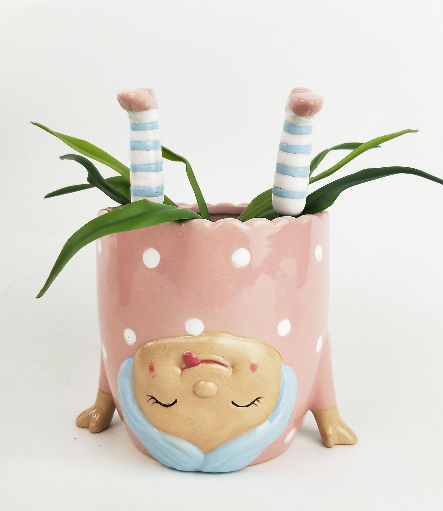 Handstand Girl Planter - Pink Color