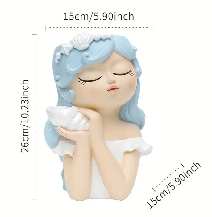Large Fairy Face Planter - 26.92cmH