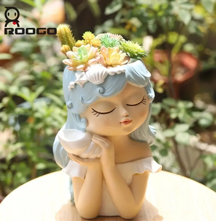 Large Fairy Face Planter - 26.92cmH