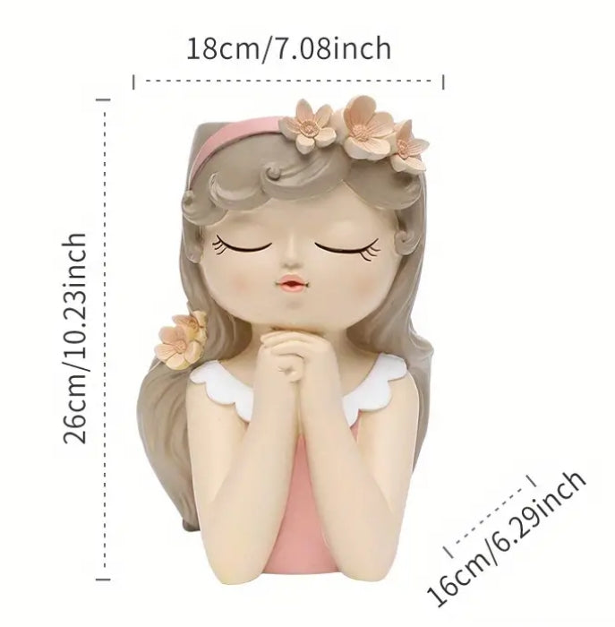 Large Fairy Face Planter - 26.92cmH