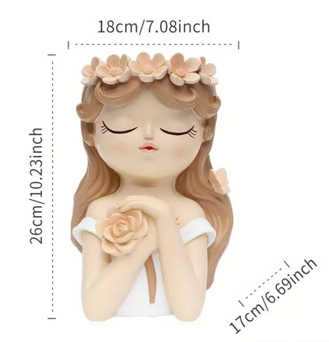 Large Fairy Face Planter - 26.92cmH