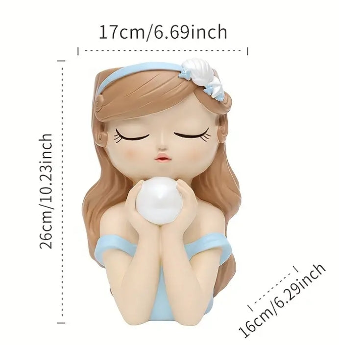 Large Fairy Face Planter - 26.92cmH