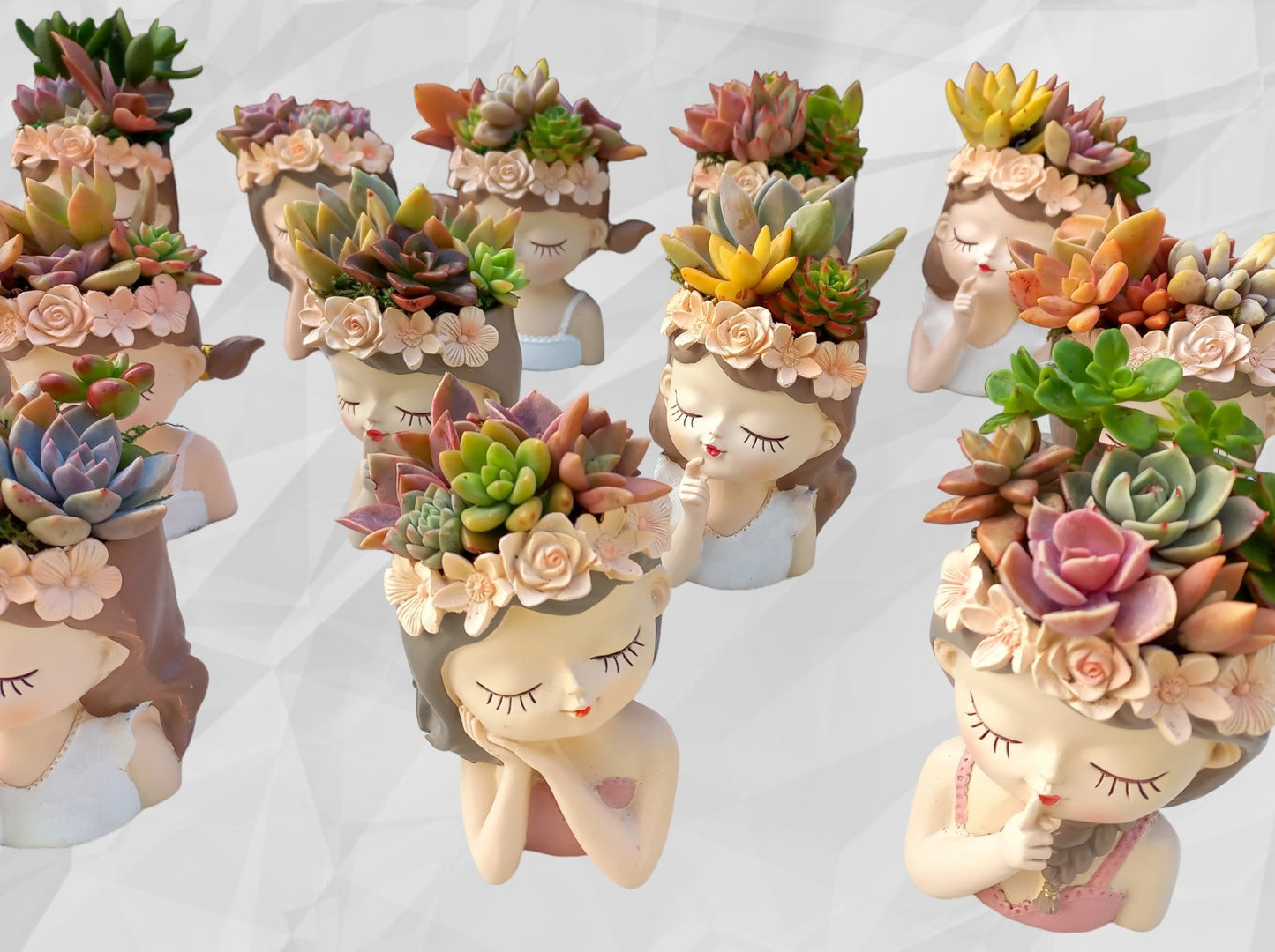 Fairy Princess Succulent Arrangements - 11cmH