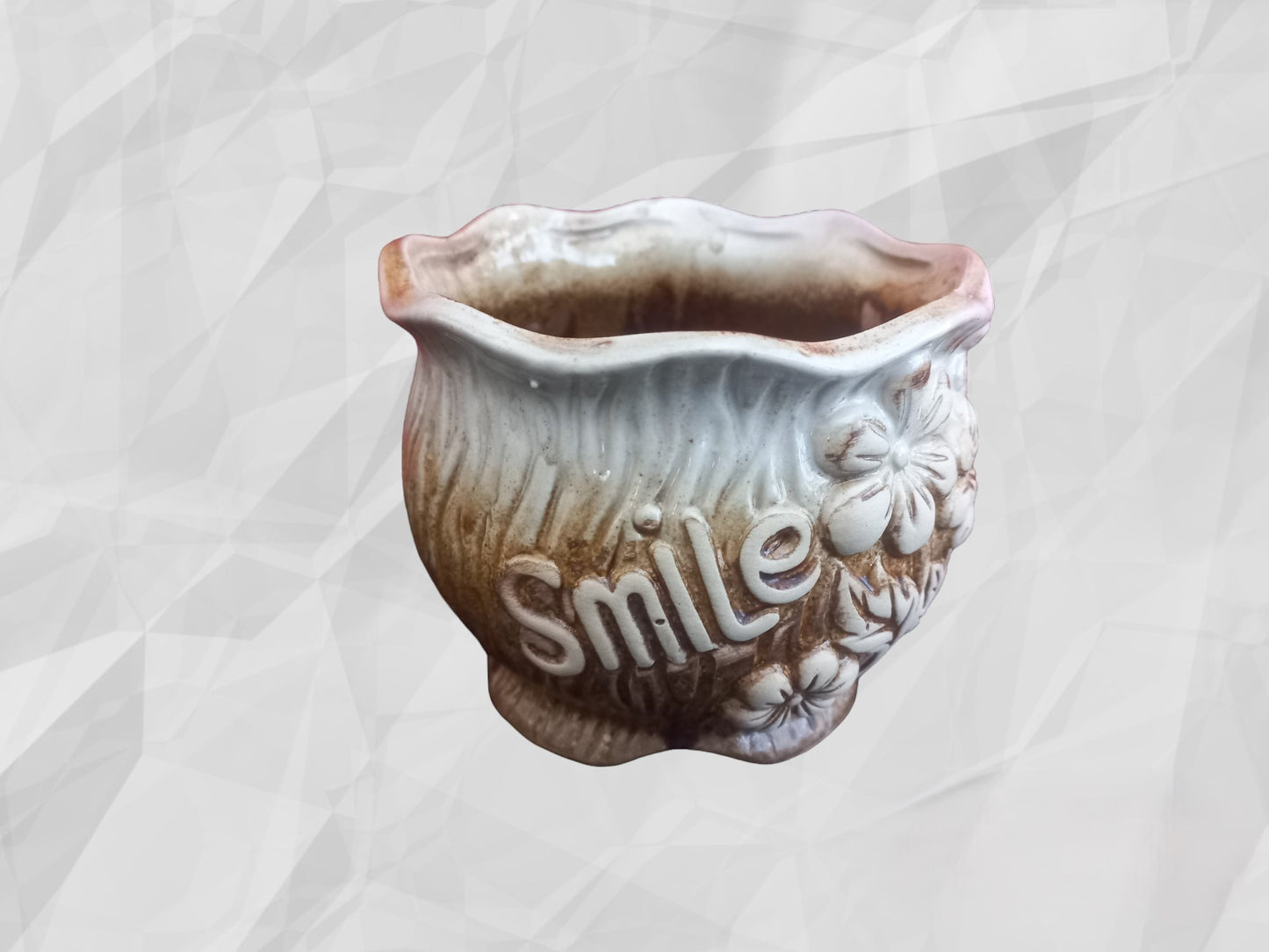 Ceramic Pot Set with Smile Word