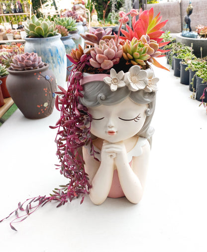 Large Fairy Tale Princess Flowerpot - Prayer Girl!