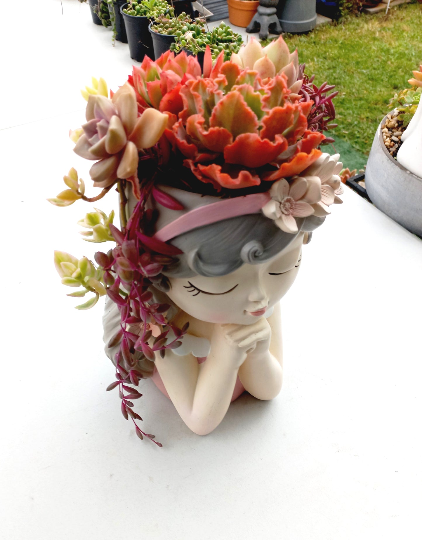 Large Fairy Tale Princess Flowerpot - Prayer Girl!