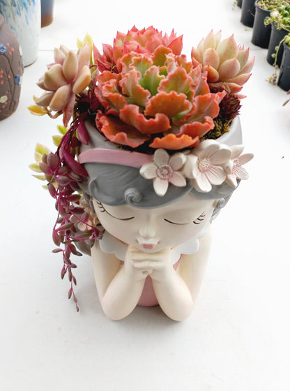 Large Fairy Tale Princess Flowerpot - Prayer Girl!