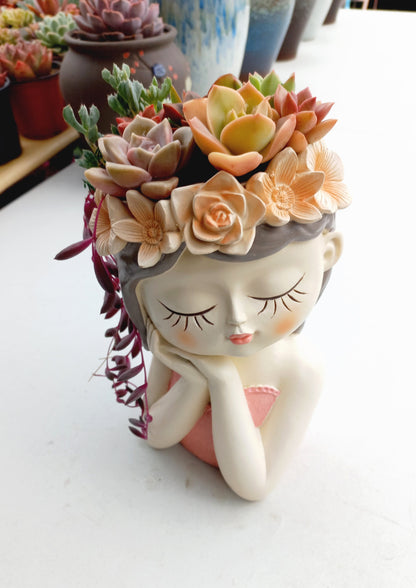 Listening Fairy Princess flowerpot - 20cm H