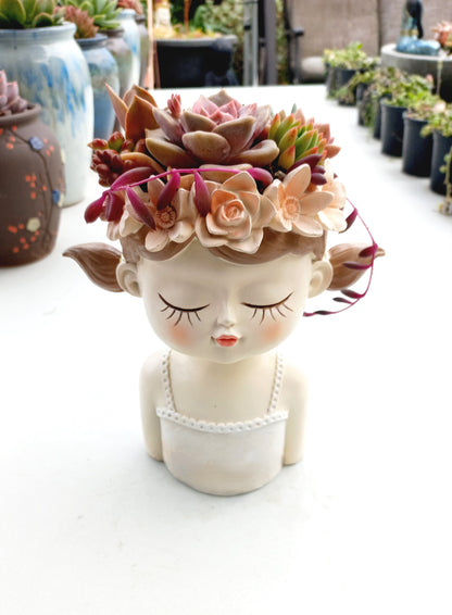 Pig tail Fairy Princess flowerpot - 20cm H