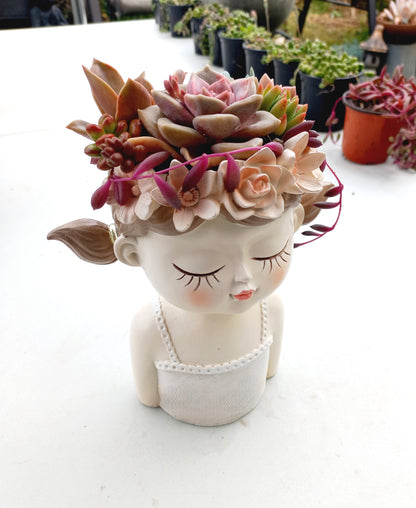 Pig tail Fairy Princess flowerpot - 20cm H