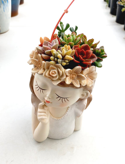 Fantasy Fairy Princess flowerpot - 20cm H