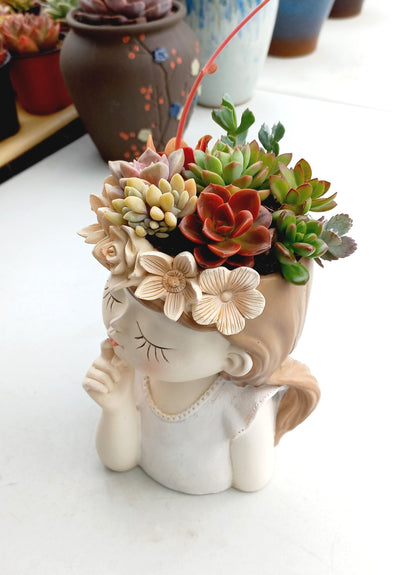 Fantasy Fairy Princess flowerpot - 20cm H