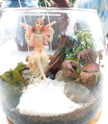 Swinging Fairy on tree Terrarium