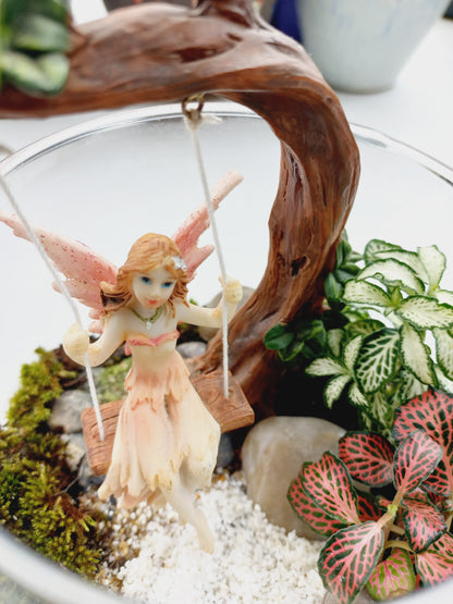 Swinging Fairy on tree Terrarium