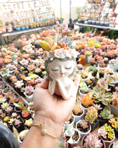 Princess girl Succulent pot - 110mm H