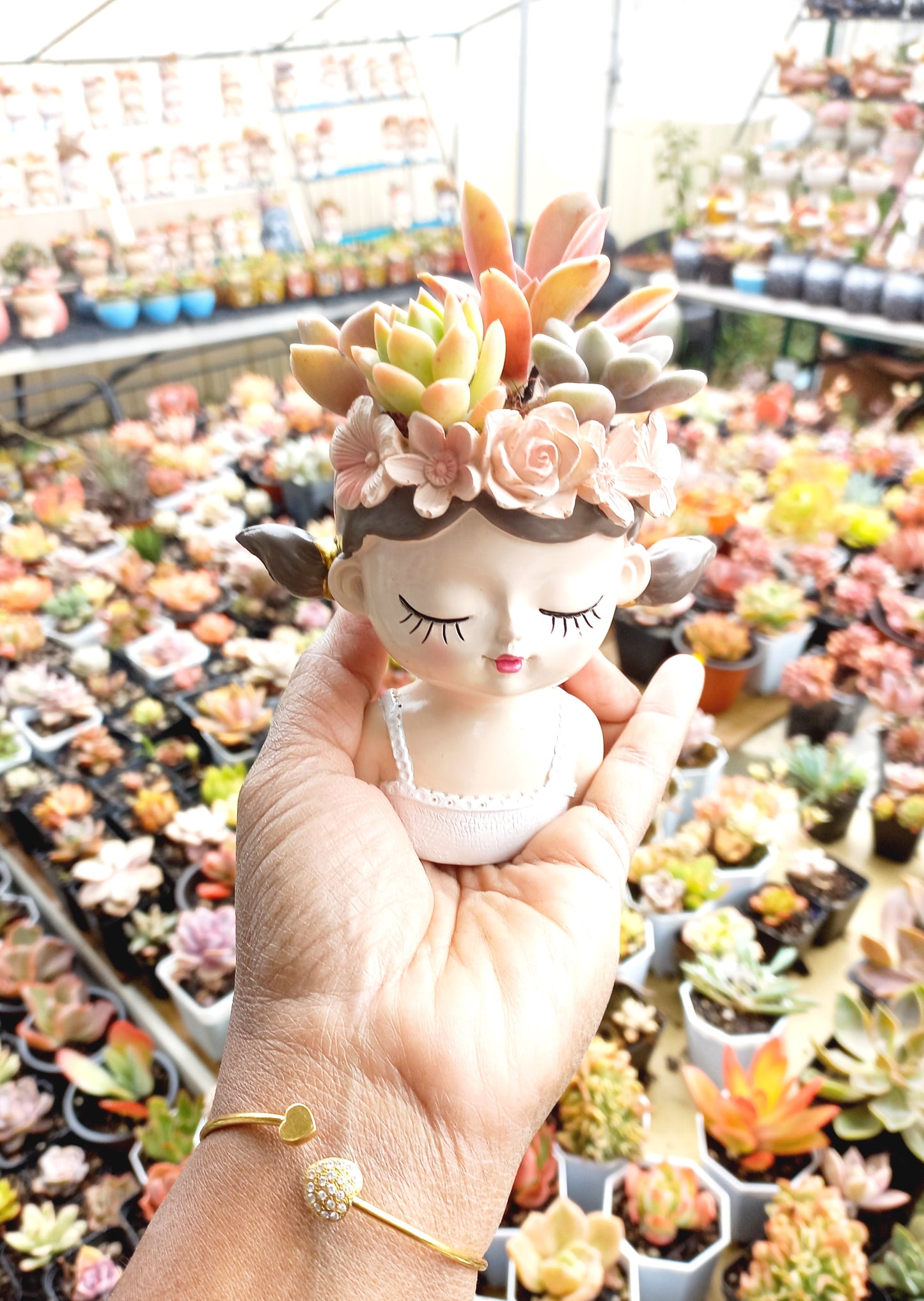 Princess girl Succulent pot - 110mm H