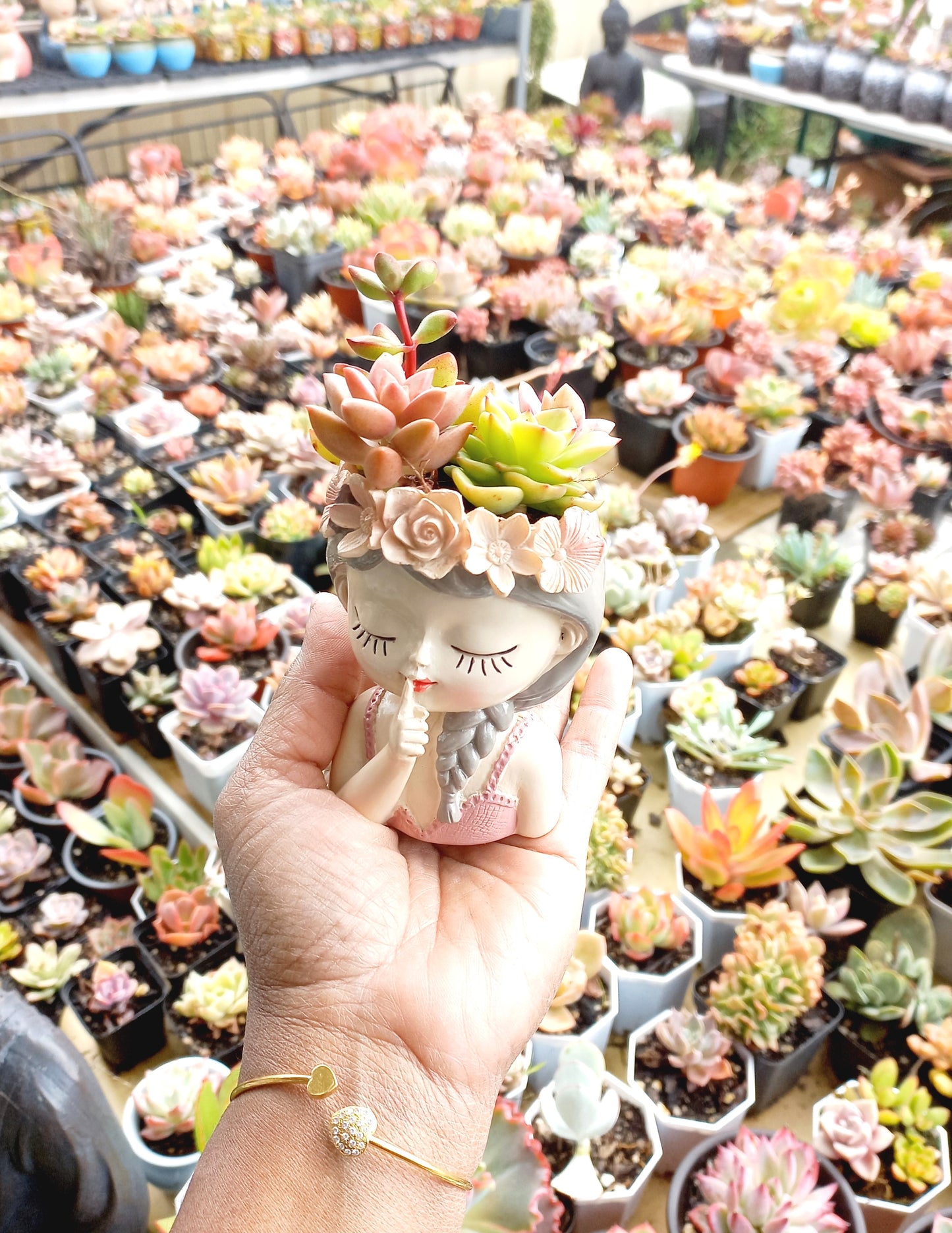 Princess girl Succulent pot - 110mm H