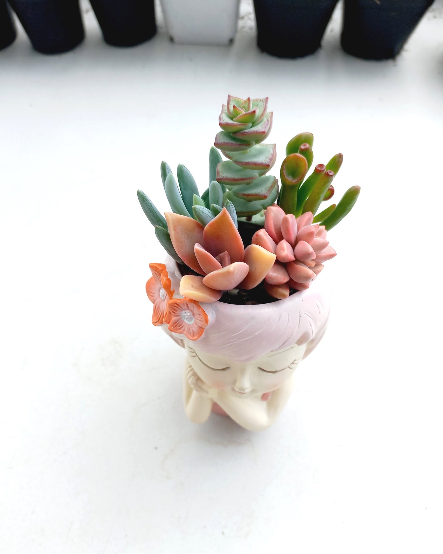 Fairy flower girl Succulent pot - 110mm H