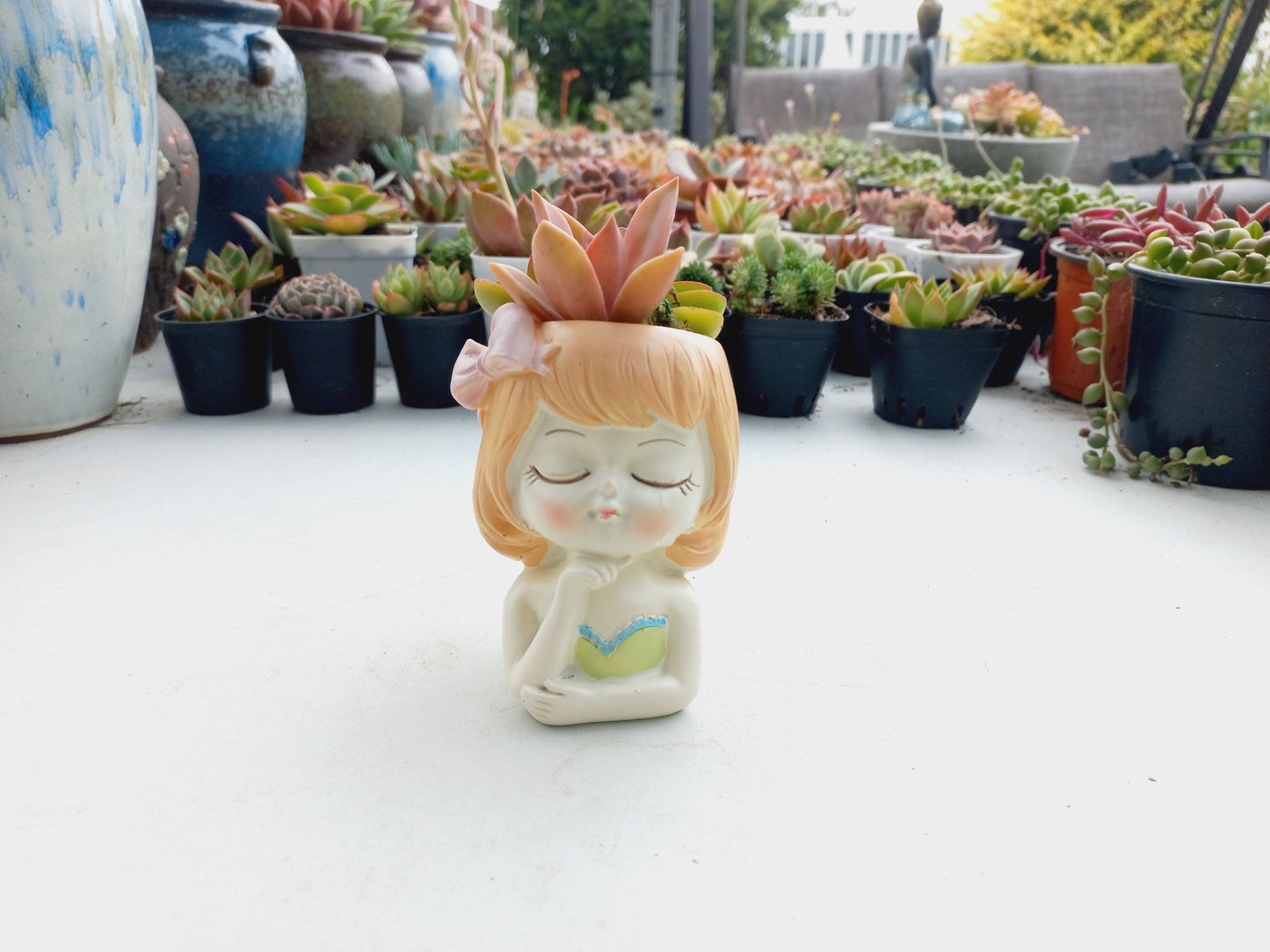 Fairy flower girl Succulent pot - 110mm H