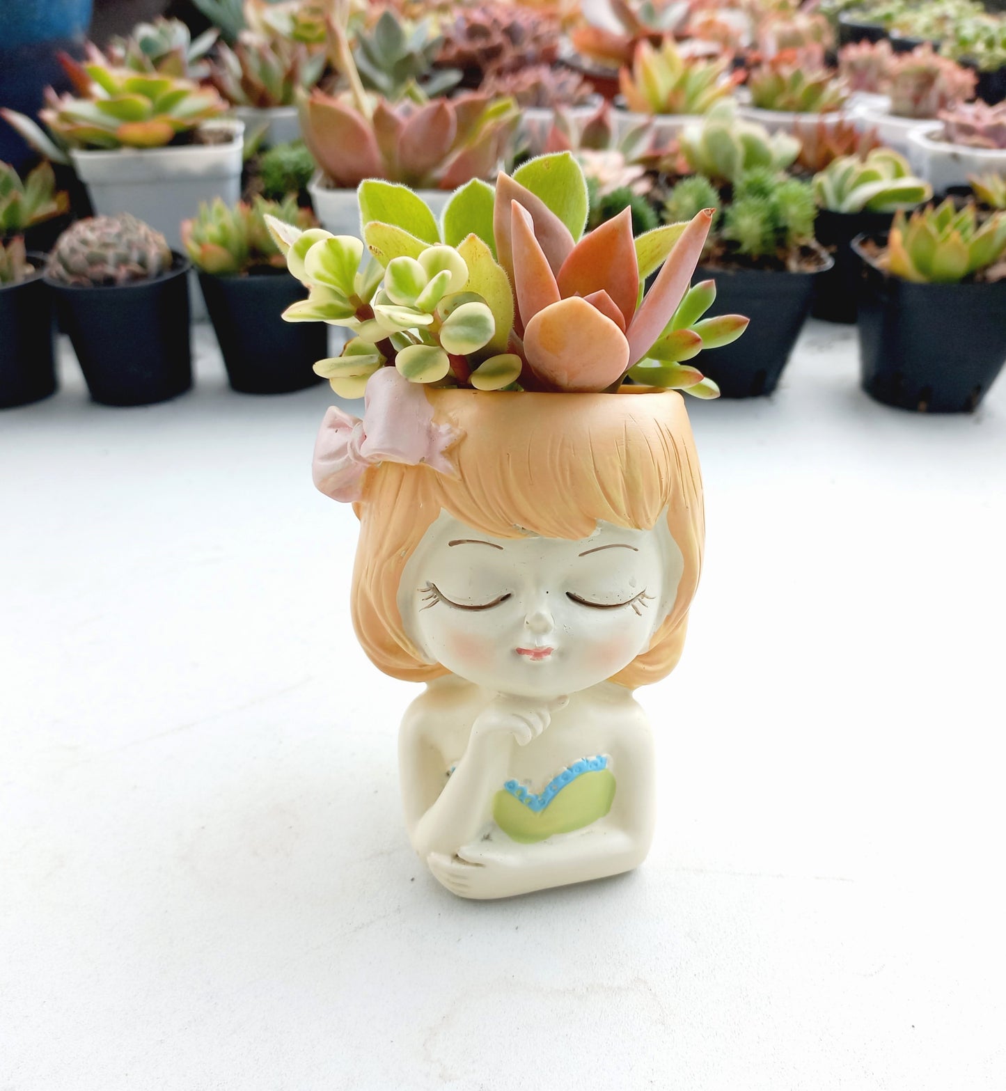 Fairy flower girl Succulent pot - 110mm H