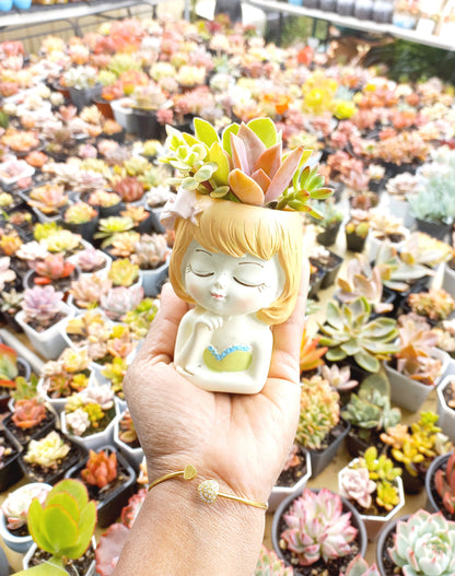 Fairy flower girl Succulent pot - 110mm H