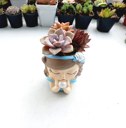 Fairy tale Princess girl Succulent pot - 110mm H