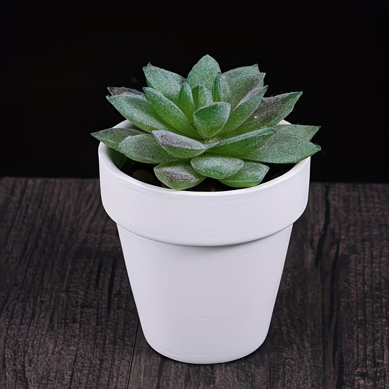 White Painted Terracotta Pots