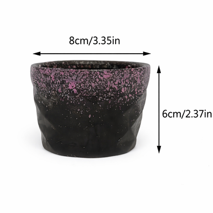 Luxury Textured Mini Ceramic Pots – Modern Speckled Collection