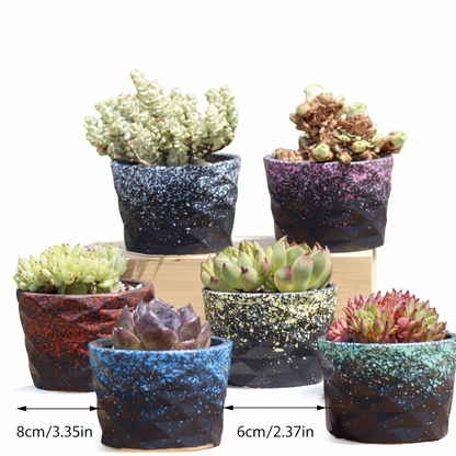 Luxury Textured Mini Ceramic Pots – Modern Speckled Collection
