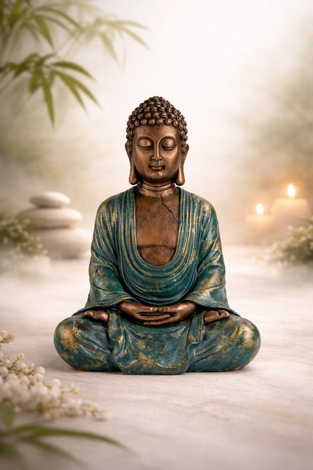 Tranquil Meditating Buddha Statue