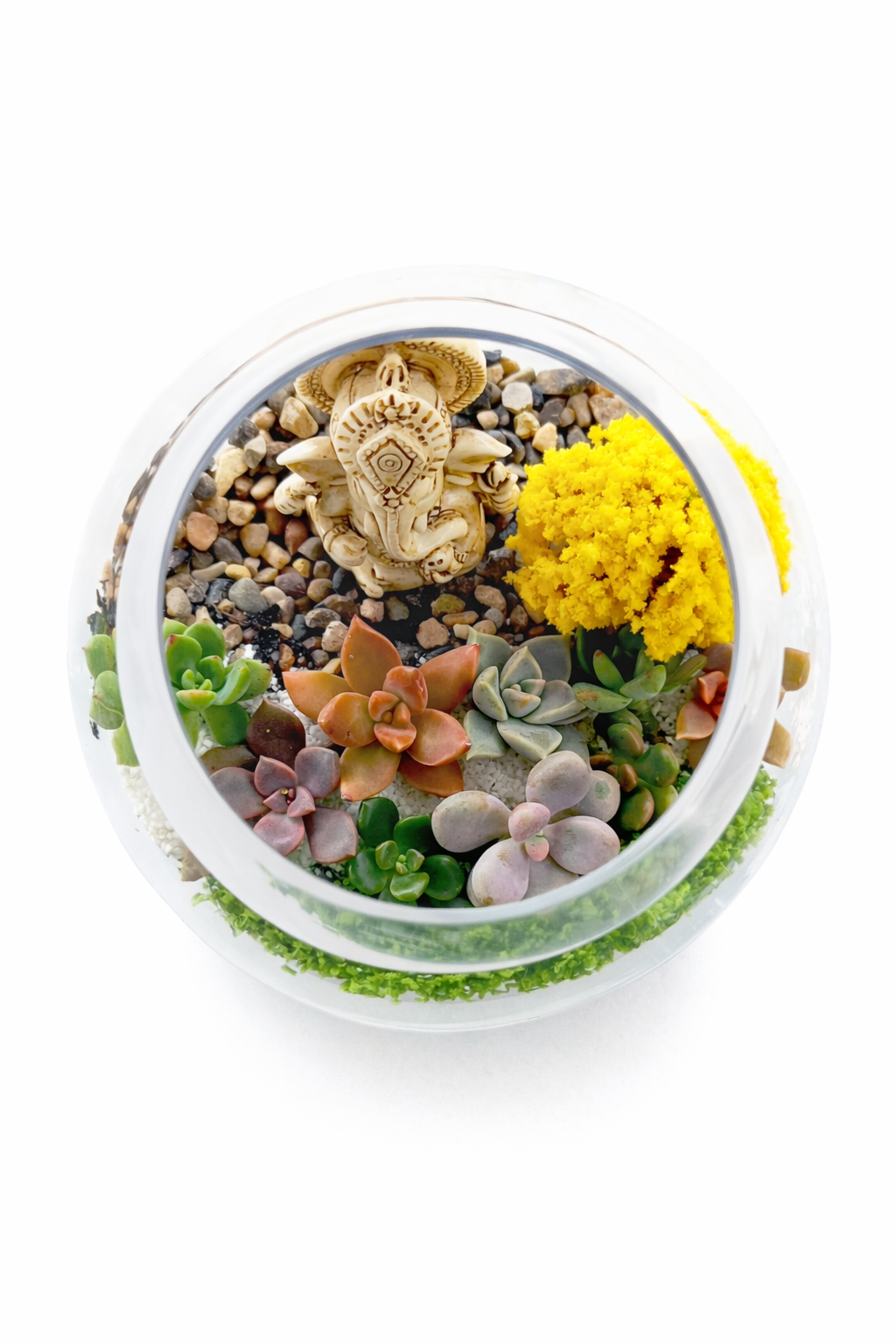 Ganesh Mini Garden Bowl DIY Kit – Succulent Terrarium Set