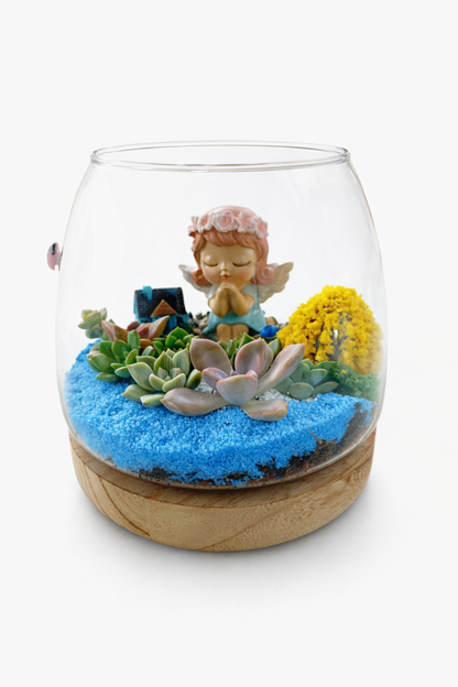 Angel Succulent Terrarium – DIY Mini Garden Kit