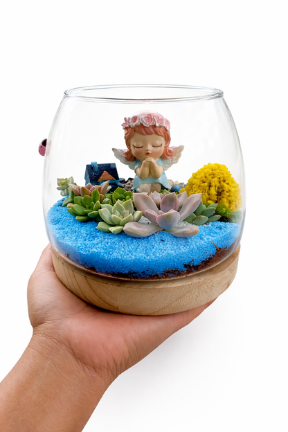 Angel Succulent Terrarium – DIY Mini Garden Kit