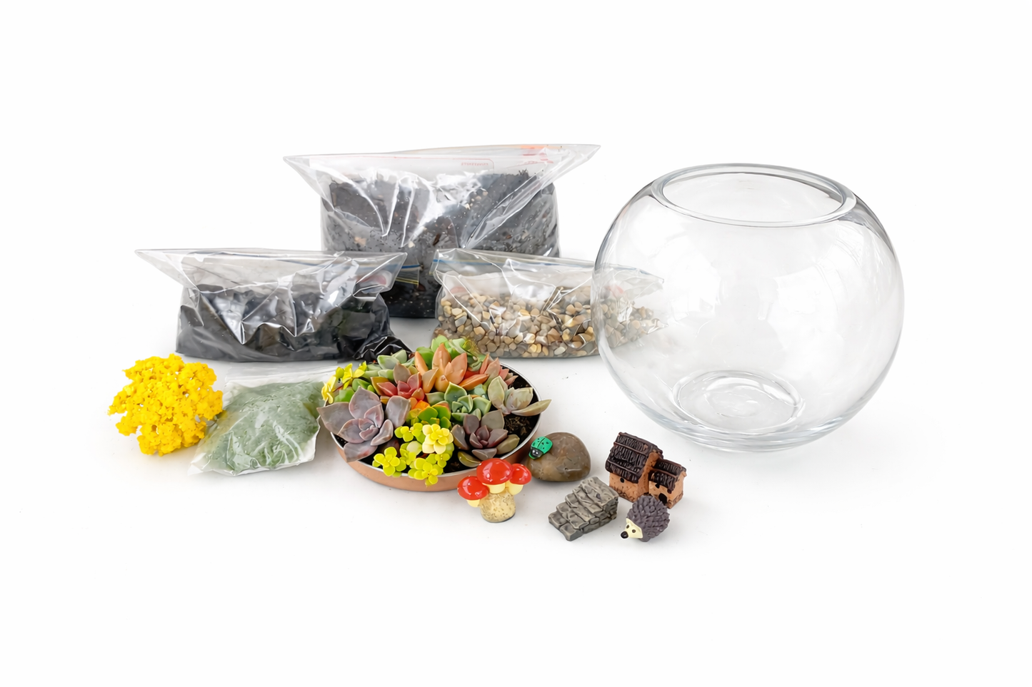 Mini House Garden Succulent Terrarium DIY Kit