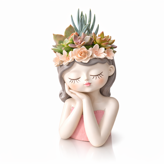 Fairy Princess Planter - Listening girl - 20cm H