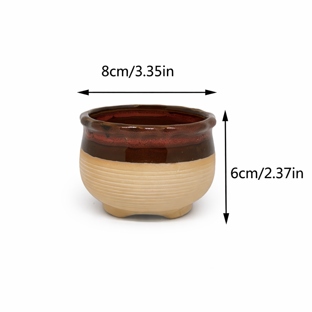 Mini Glazed Ceramic Pots – 8cm