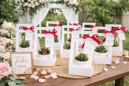 Elegant Succulent white pots