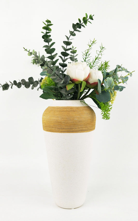Jenna Vase Planter - Mustard Sand