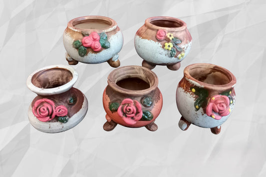 Charming Hand painted Ceramic Pot set