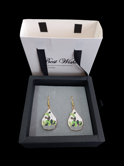 Succulent Earing and Necklace Sets