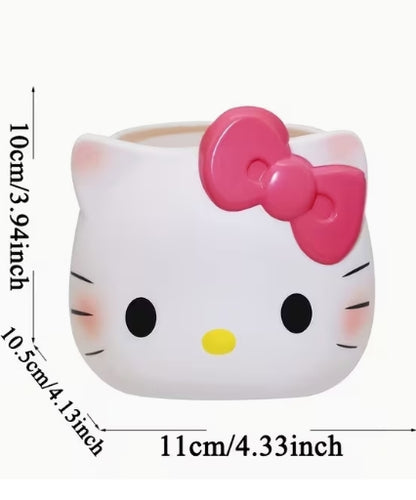 🌸 Hello Kitty Style Planter & Desk Organizer – Cute Home Décor