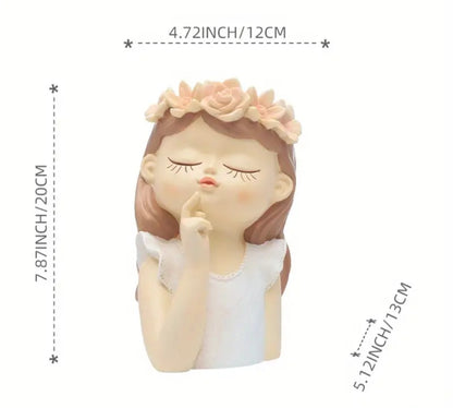 Fairy Princess Thinking Girl Succulent Pot - 20cmH