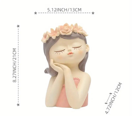 Fairy Princess Planter - Listening girl - 20cm H