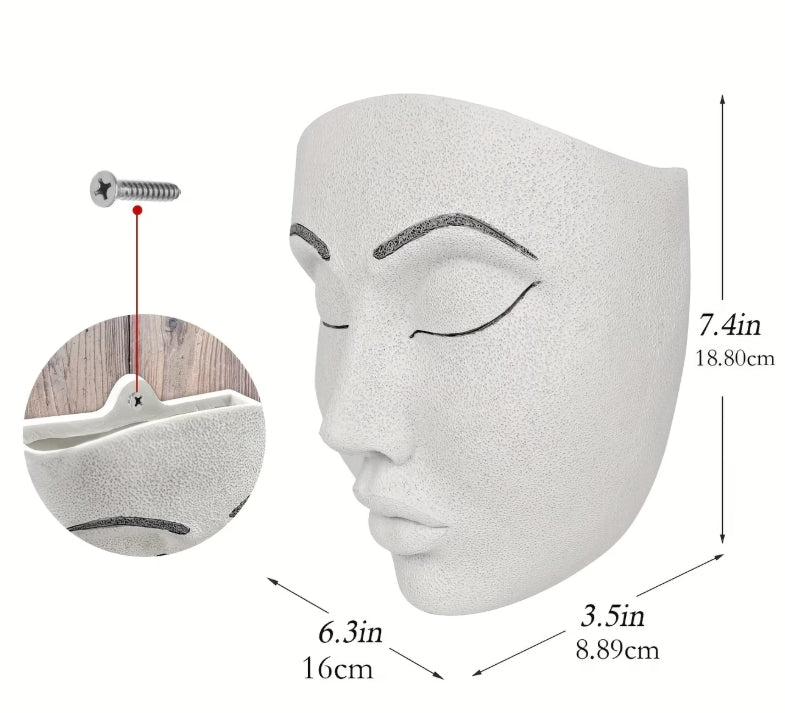 🌿 Face Wall Planter – Unique Hanging Plant Pot & Garden Décor