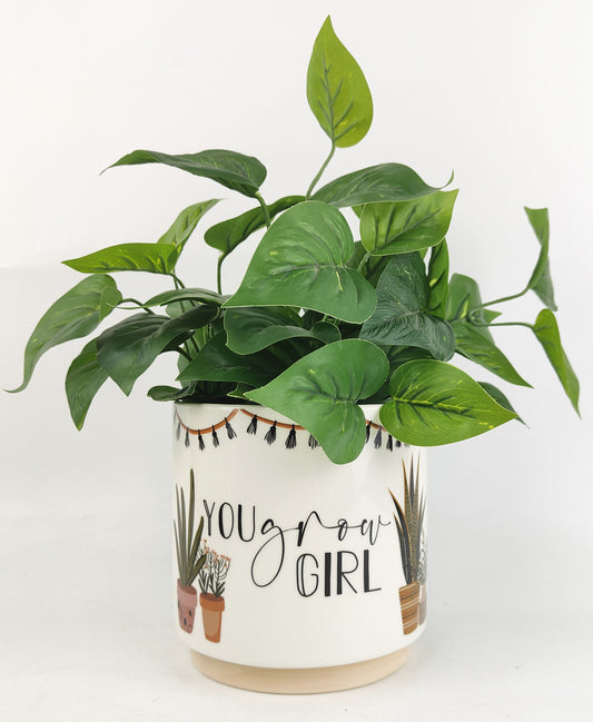 Expressive Planters- You grow Girl!