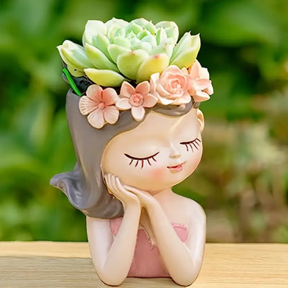 Fairy Princess Planter – Dreaming Girl (11cm H)