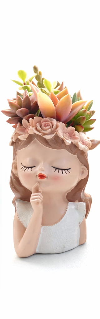 Fairy Princess Girl Succulent Pot – Thinking - (11cm H)