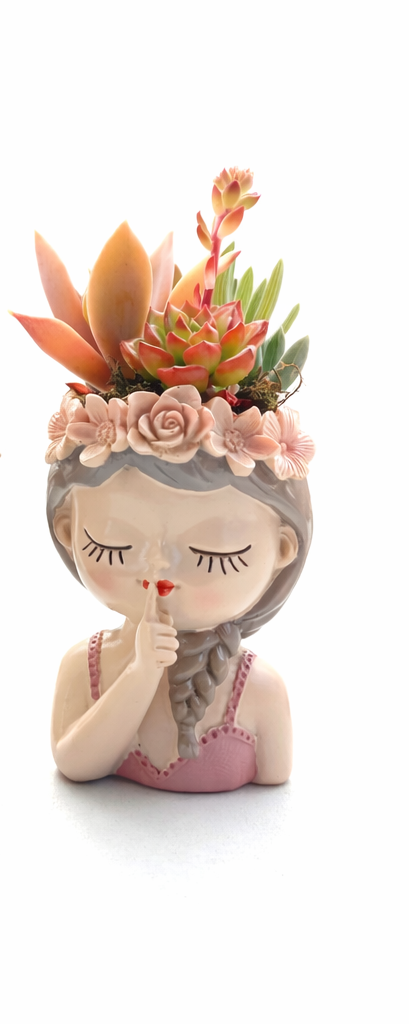 Fairy Princess Girl Succulent Pot – Quiet- (11cm H)