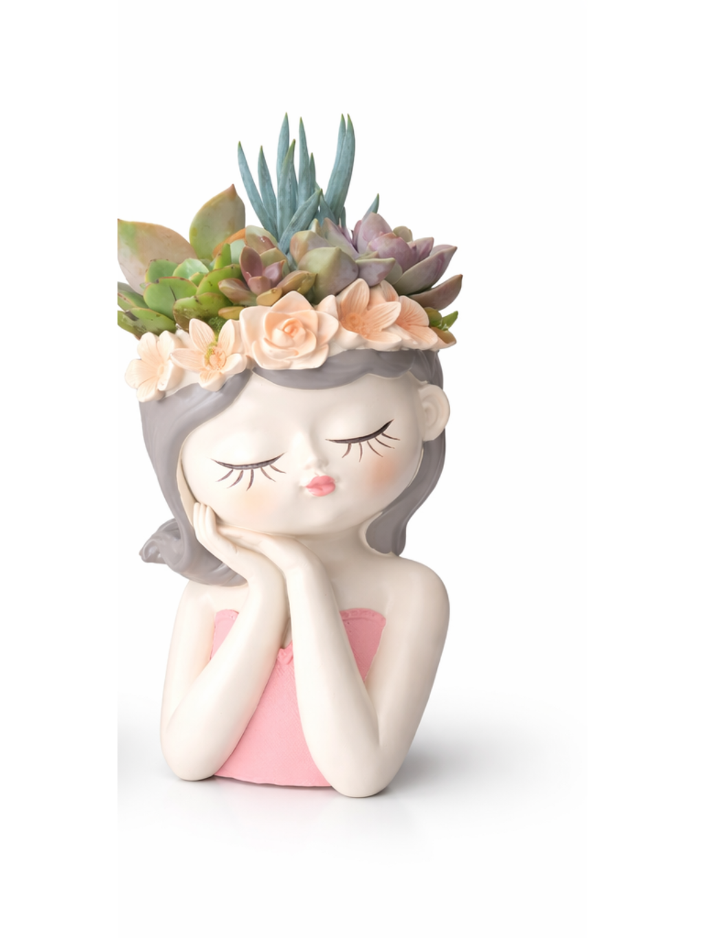 Fairy Princess Listening Girl Succulent Pot (20cmH)