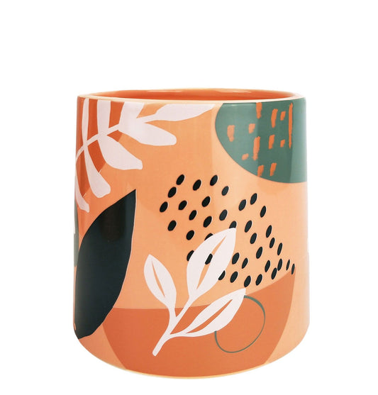 Esme Foliage Planter - Pink & Green